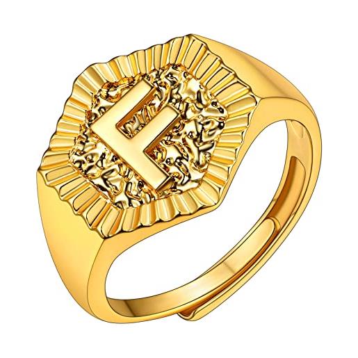 GOLDCHIC JEWELRY anelli di dichiarazione da donna anello con lettera f, anello aperto con lettera audace per rapper hip hop
