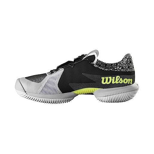 Wilson kaos swift 1.5, sneaker uomo, pearl blue/black/safety yellow, 39 1/3 eu