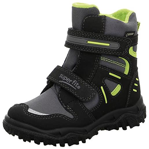 Superfit husky imbottitura calda in gore-tex, stivali da neve, nero/verde 0300, 41 eu