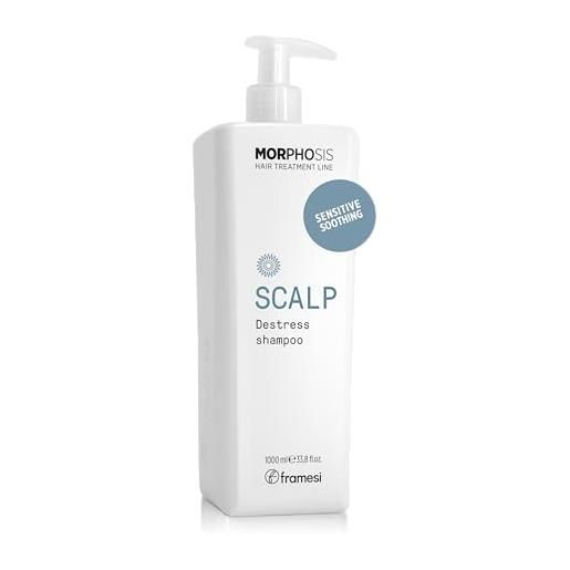Framesi | new morphosis hair treatment line | scalp destress shampoo 1000 ml | per capelli colorati