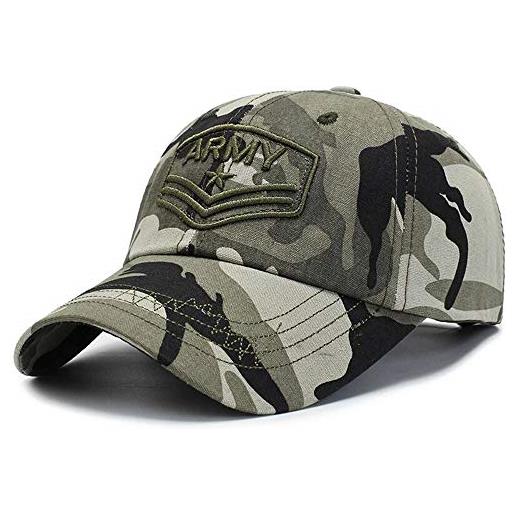 Chennuo camouflage army cap unisex ricamo baseball cap outdoor sport cappello viaggio parasole cap grau medium