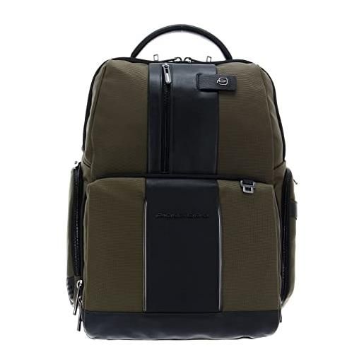 PIQUADRO brief2 computer backpack with connequ verde militare