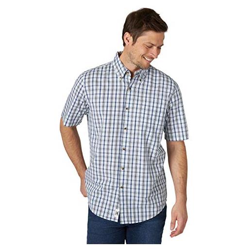 Wrangler Authentics men's short sleeve plaid woven shirt