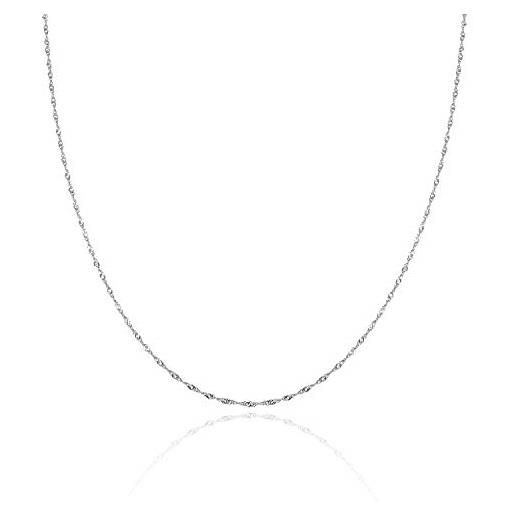 GD GOOD.designs EST. 2015 catena in argento 925 senza ciondolo (1,3mm) catena in argento da donna in diverse lunghezze (60)