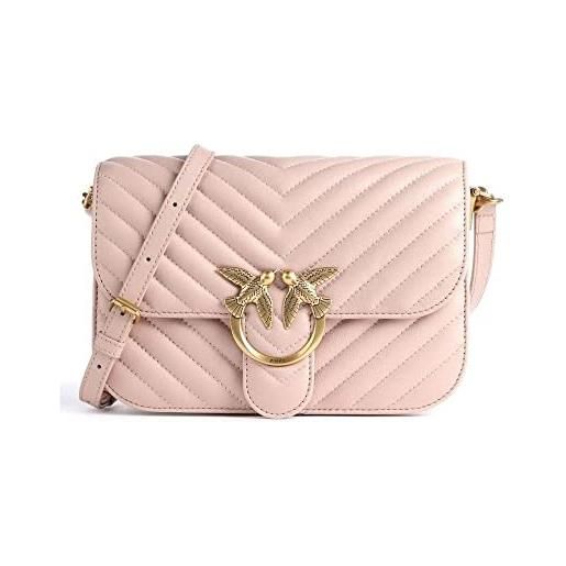 Pinko borsa a tracolla love bell classic chevron rosa borsa tracolla rosa donna 24x16x7 cm