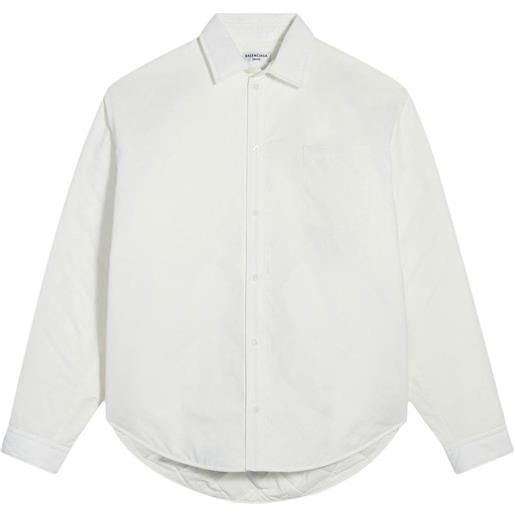 Balenciaga giacca-camicia imbottita - bianco
