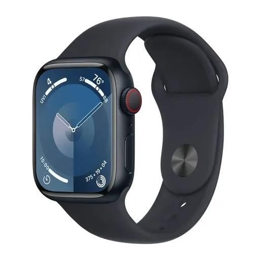 Apple smartwatch Apple watch series 9 gps + cellular 41mm cassa in alluminio con cinturinino sportivo s/m mezzanotte [mrhr3ql/a]