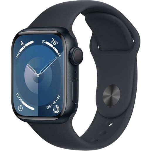 Apple smartwatch Apple watch series 9 gps 45mm cassa in alluminio con cinturino sportivo m/l mezzanotte [mr9a3qc/a]