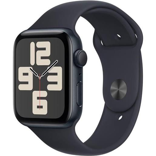Apple smartwatch Apple watch se gps 44mm cassa in alluminio con cinturino sportivo s/m mezzanotte [mre73ql/a]
