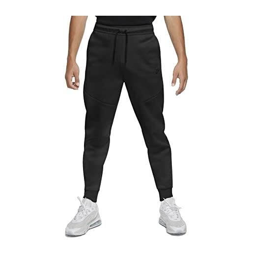 Nike m nsw tch flc jggr, pantaloni sportivi uomo, black/(black), xl
