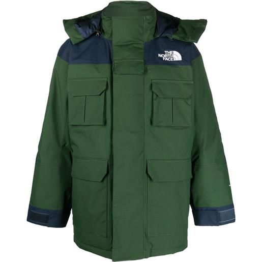 The North Face cappotto con ricamo - verde
