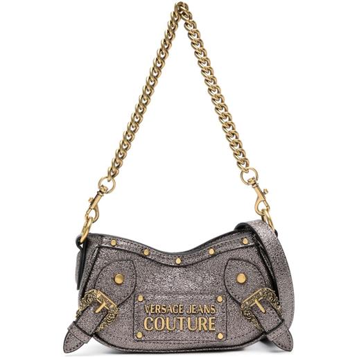 Versace Jeans Couture borsa a tracolla con borchie - argento