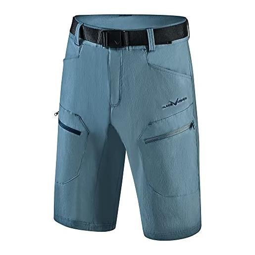 Black Crevice pantaloncini da trekking da uomo escursionismo, blue mirage/steel blue, 58