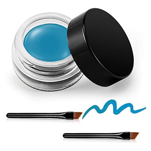 Erinde black gel eyeliner waterproof long lasting cream eyeliner gel high intensity pigments smudge-proof eyeliner makeup waterproof eyeliner 10#water blue