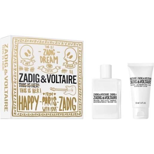 Zadig & Voltaire cofanetto this is her!- eau de parfum 50 ml + body lotion 50 ml