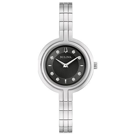 Bulova orologio analogico al quarzo donna con cinturino in acciaio inossidabile 96p215