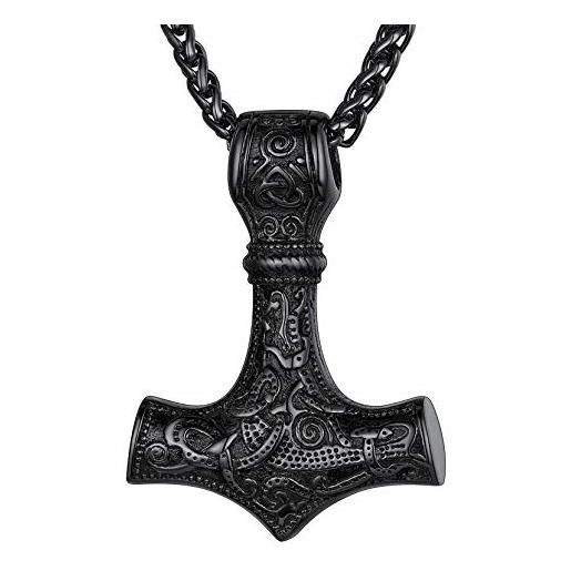 Richsteel collana collana vichinga martello di thor ciondolo ciondoli vichinghi nodo celtico in acciaio inossidabile regali significativi donna uomo