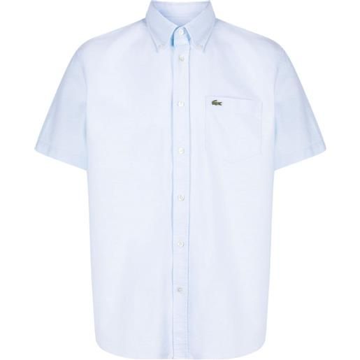 Lacoste camicia con applicazione - blu