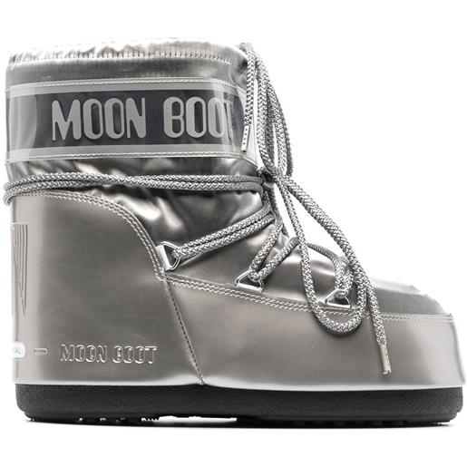 Moon Boot stivali da neve icon low - argento