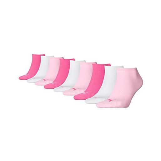 PUMA unisex sneaker calzini calzini corti calzini da sport 261080001 9 paio - pink lady (422), 35-38
