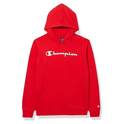 Champion legacy- classic logo, felpa con cappuccio bambini e ragazzi, rosso (scuro), 13-14 anni