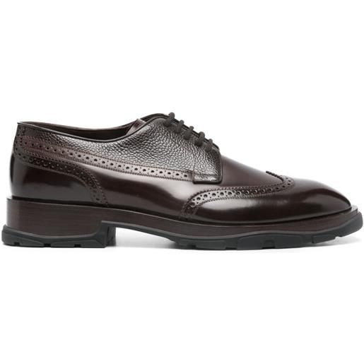 Alexander McQueen brogues in pelle - marrone