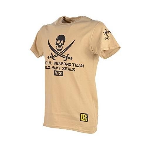LA PATCHERIA® t-shirt manica corta 100% cotone unisex resistente e irrestringibile, vestibilità comfort militare tattico perfetto anche per softair u. S. Navy seals special weapons team (l)