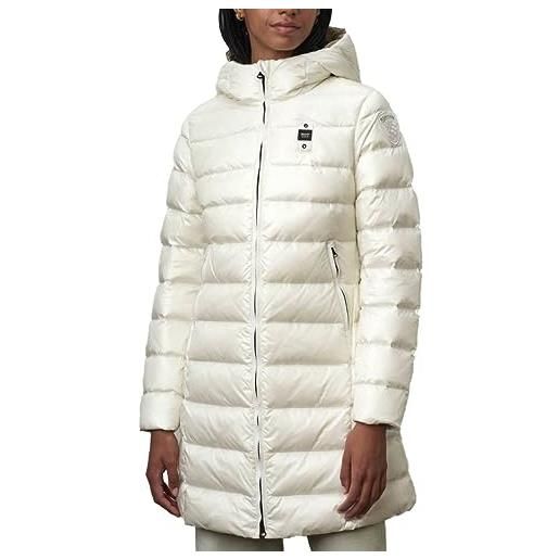 Blauer impermeabile/trench lunghi imbottito piuma piumino lungo da donna, 102tt bianco neve int. Biscotto, m