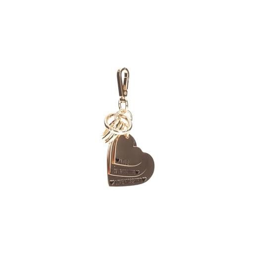 Love Moschino portachiavi cuore metallo con logo - jc5401 oro