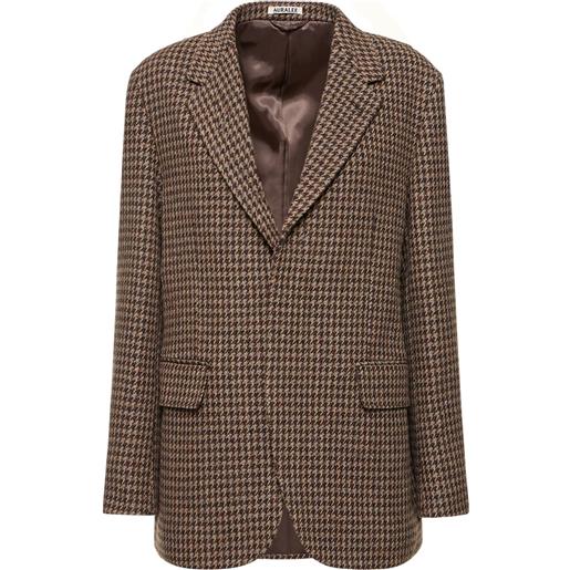 AURALEE giacca british in tweed di lana