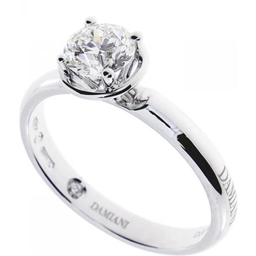 Damiani anello solitario minou in platino e diamante 0,205 ct. G vs