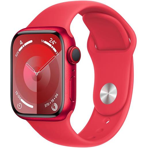 Apple series 9 gps+cellular sport band 45 mm watch rosso m-l