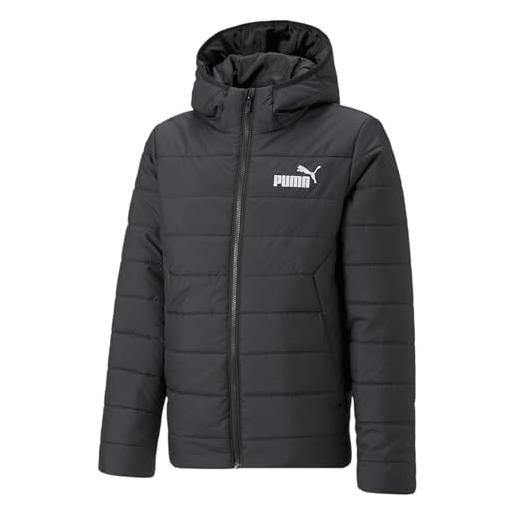 PUMA ess hooded padded jacket, giacca imbottita boy's, black, 128