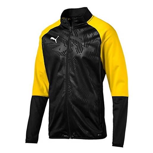 PUMA cup training poly core, giacca unisex bambini, black/cyber yellow, 128