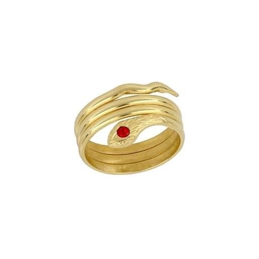 Gioielleria Bucci anello serpente da donna in oro giallo 18 kt con rubino
