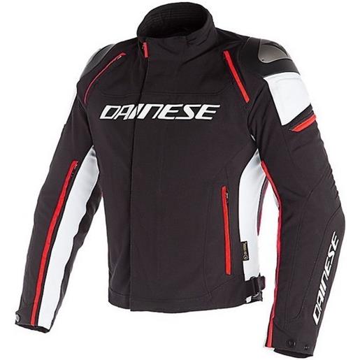 DAINESE giacca racing 3 d-dry nero bianco rosso fluo - DAINESE 50