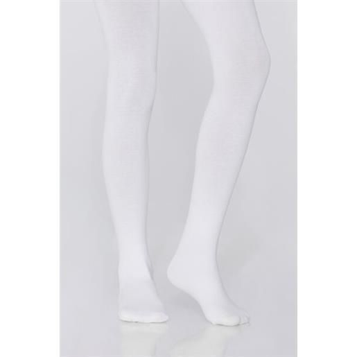 Tezenis collant in cotone basico bambina bambina bianco