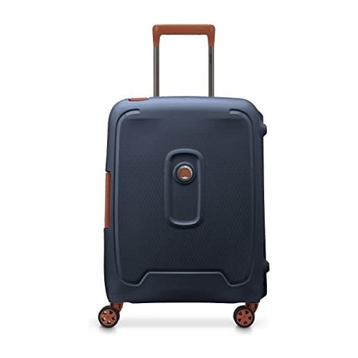 DELSEY PARIS, moncey, valise, cabine rigide slim matière recyclée et recyclable, 55x40x20 cm, 36 litres, , blu
