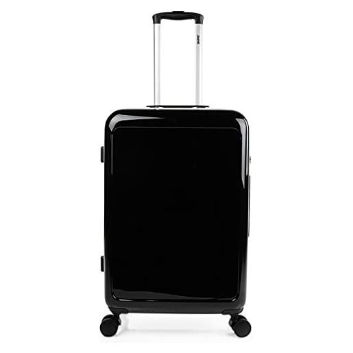 SKPAT - valigia grande e resistente, valigie eleganti, valigia da stiva robusta, trolley spazioso, valigie trolley in offerta 133660, nero
