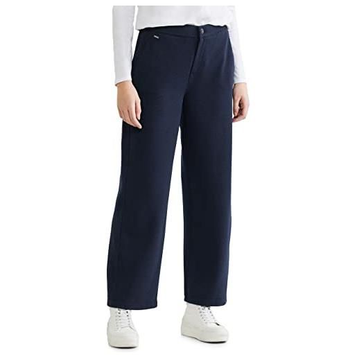 Street One a376189 pantalone jacquard, blu profondo, 46w x 30l donna