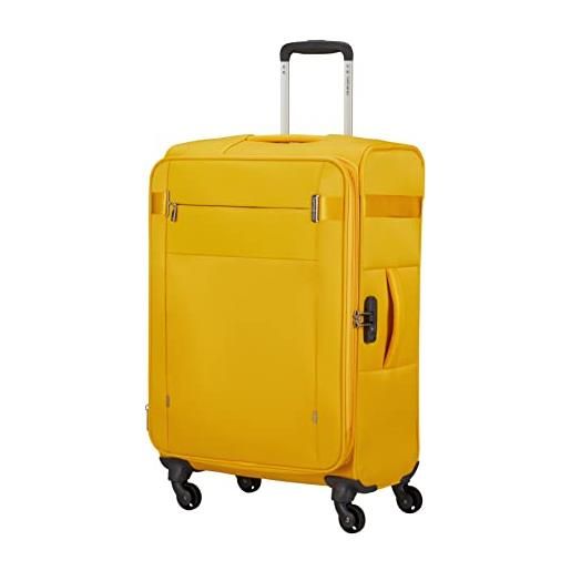 Samsonite citybeat, valigetta e trolley, giallo (golden yellow), spinner m exp (66 cm - 67/73 l)