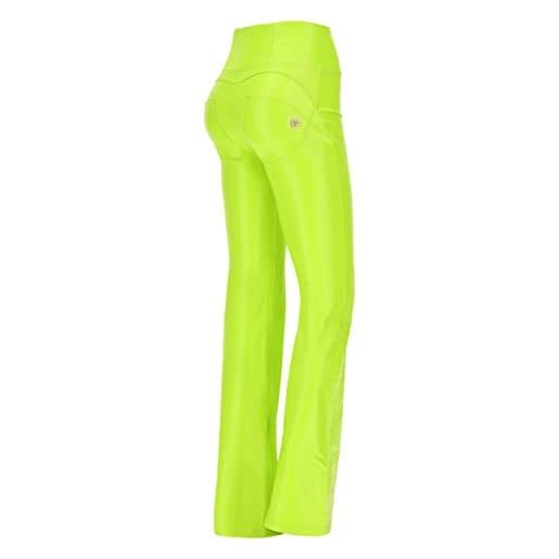 FREDDY - pantaloni skinny wr. Up® similpelle lime effetto cocco, verde, medium