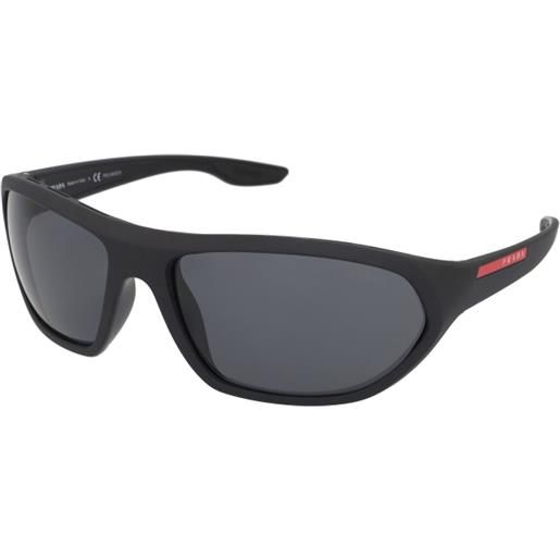 Prada active ps 18us 1bo5z1 | occhiali da sole sportivi | prova online | unisex | plastica | rettangolari | nero | adrialenti