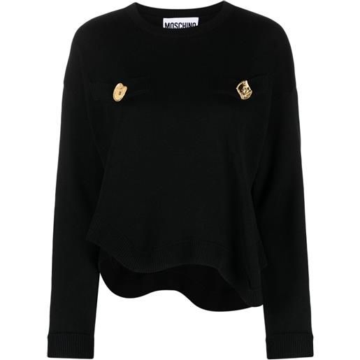 Moschino maglione asimmetrico - nero