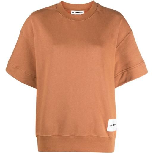 Jil Sander t-shirt con applicazione - marrone