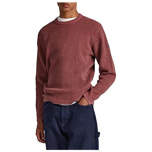Pepe Jeans dean crew neck, maglione uomo, rosso (crushed berry), xxl