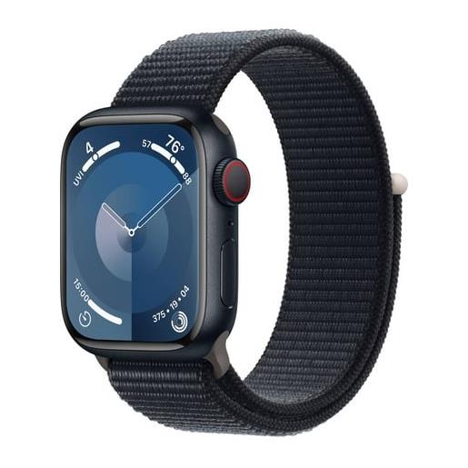 Apple smartwatch Apple watch series 9 gps + cellular 41mm cassa in alluminio con cinturino sport loop mezzanotte [mrhu3ql/a]