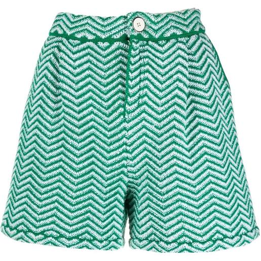 Barrie shorts con motivo chevron - verde
