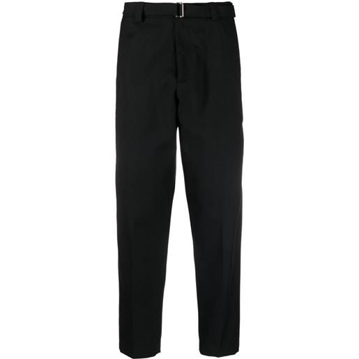 Low Brand pantaloni affusolati con cintura - nero