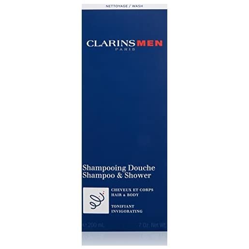 Clarins shampoo uomo, ideal cura dei capelli - 200 ml